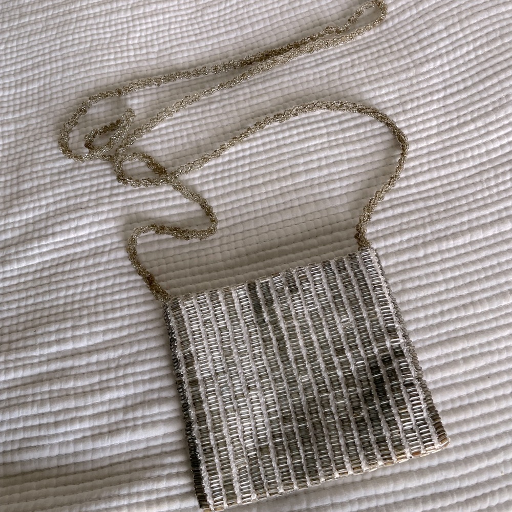 Pierre Urbach beaded silver purse